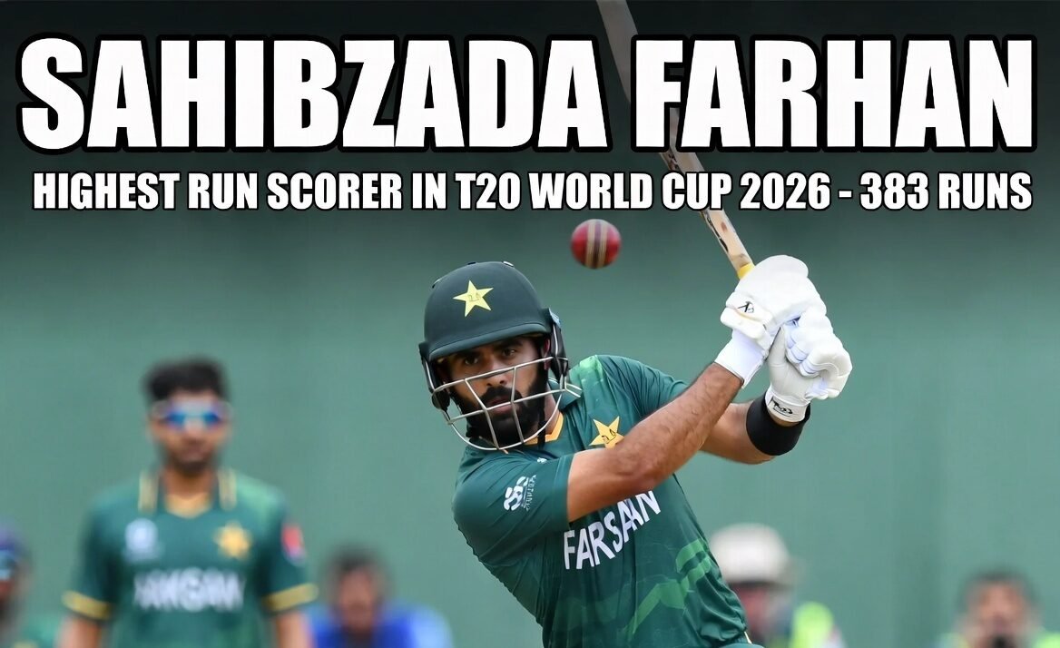 Sahibzada Farhan Becomes the Highest Run Scorer in a Single T20 World Cup in 2026